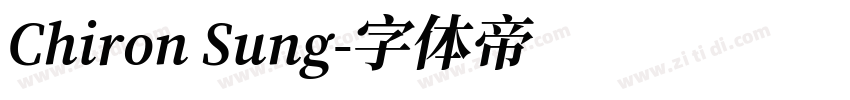 Chiron Sung字体转换